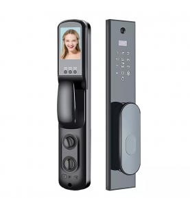 Tuya APP Fully Automatic Biometric Fingerprint Scanner Smart Door lock With Camera