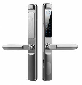 Waterproof Tuya WiFi App Smart Door Lock Biometric lock fingerprint door handle Digital Keyless lock for aluminum door