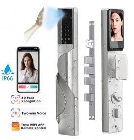 3D Face recognition WIFI remote visual smart fingerprint Water proof lock Password lock home swipe card lock